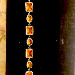 Beautiful natural genuine citrine and white sapphire bracelet